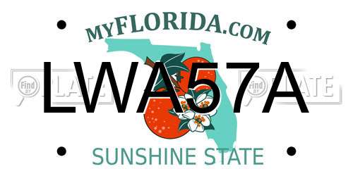 LWA57A Florida License Plate