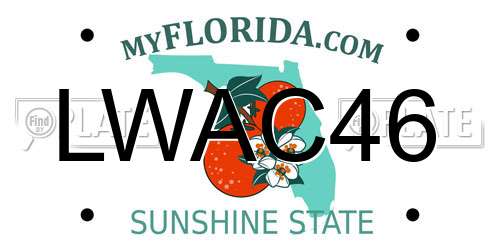 LWAC46 Florida License Plate
