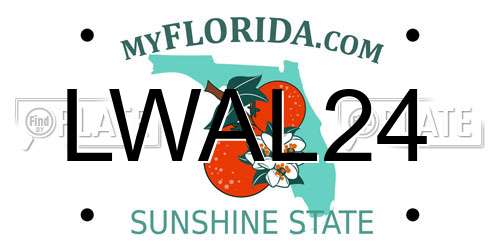 LWAL24 Florida License Plate