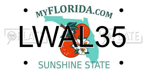LWAL35 Florida License Plate