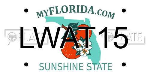LWAT15 Florida License Plate