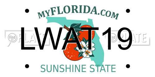 LWAT19 Florida License Plate