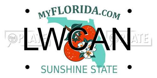 LWCAN Florida License Plate