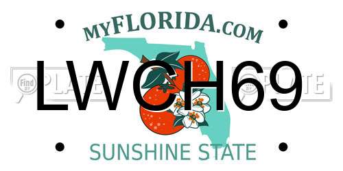 LWCH69 Florida License Plate