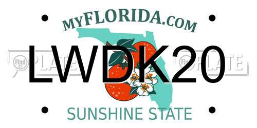 LWDK20 Florida License Plate