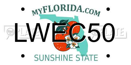 LWEC50 Florida License Plate