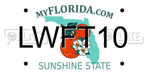 LWFT10 Florida License Plate