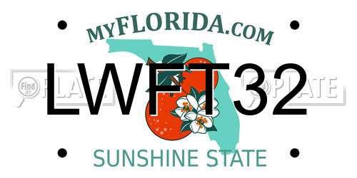 LWFT32 Florida License Plate