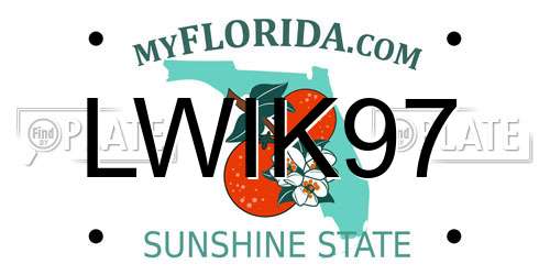 LWIK97 Florida License Plate