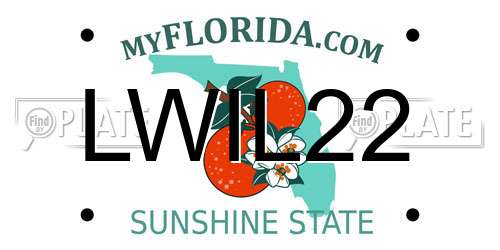 LWIL22 Florida License Plate