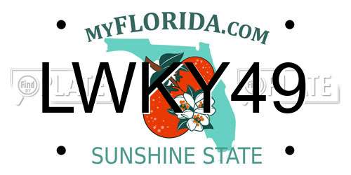 LWKY49 Florida License Plate