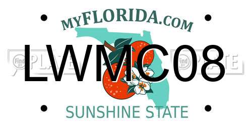 LWMC08 Florida License Plate