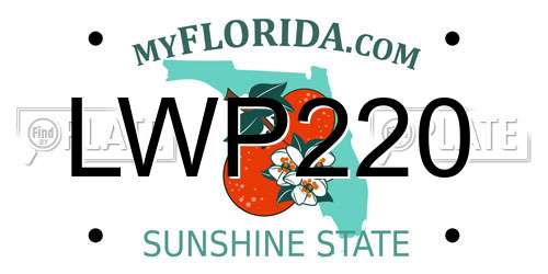LWP220 Florida License Plate