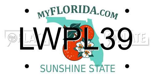 LWPL39 Florida License Plate