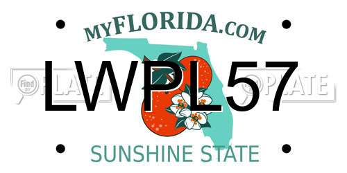 LWPL57 Florida License Plate