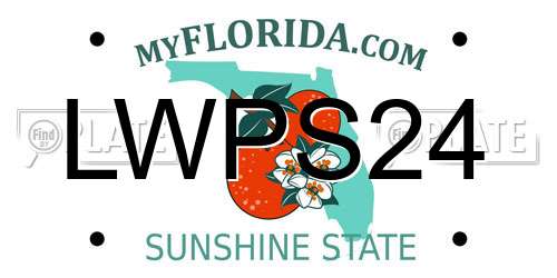 LWPS24 Florida License Plate