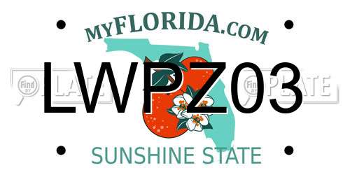 LWPZ03 Florida License Plate