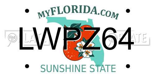 LWPZ64 Florida License Plate