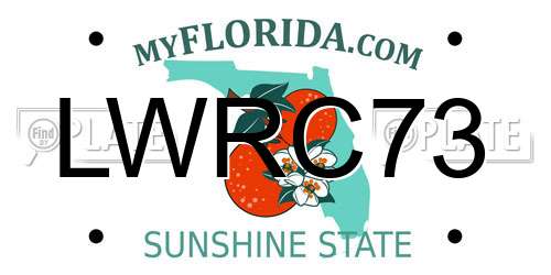 LWRC73 Florida License Plate