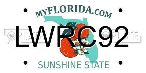 LWRC92 Florida License Plate