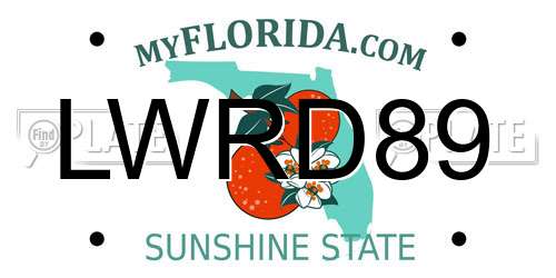 LWRD89 Florida License Plate