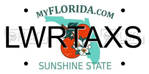 LWRTAXS Florida License Plate