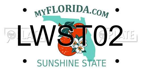 LWST02 Florida License Plate