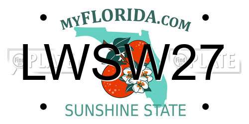 LWSW27 Florida License Plate