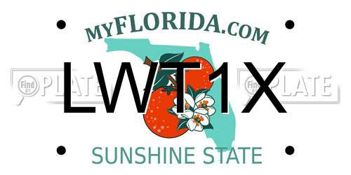 LWT1X Florida License Plate