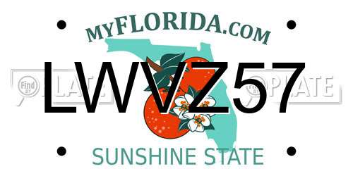 LWVZ57 Florida License Plate