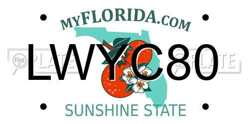 LWYC80 Florida License Plate