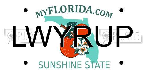 LWYRUP Florida License Plate