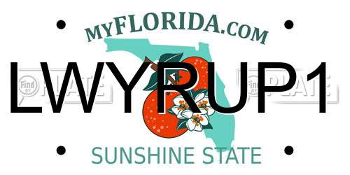 LWYRUP1 Florida License Plate