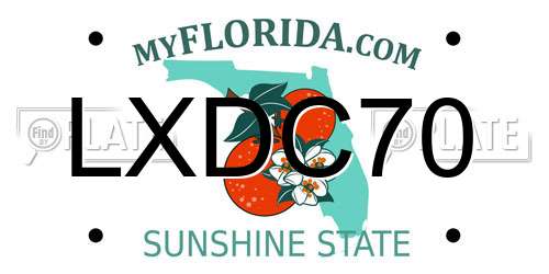LXDC70 Florida License Plate
