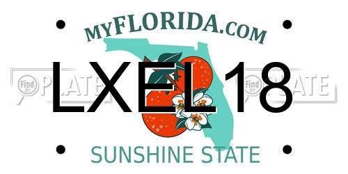 LXEL18 Florida License Plate
