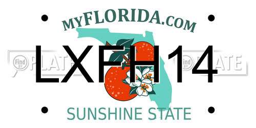 LXFH14 Florida License Plate