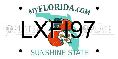 LXFI97 Florida License Plate