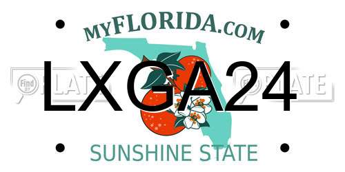 LXGA24 Florida License Plate