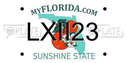 LXII23 Florida License Plate