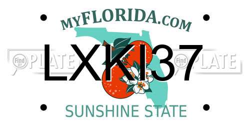 LXKI37 Florida License Plate