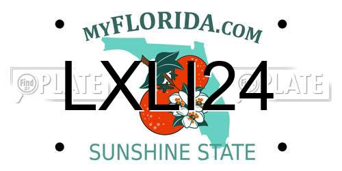 LXLI24 Florida License Plate