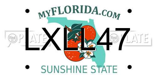 LXLL47 Florida License Plate