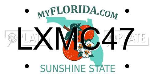 LXMC47 Florida License Plate