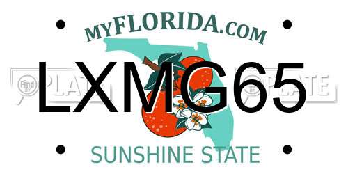 LXMG65 Florida License Plate