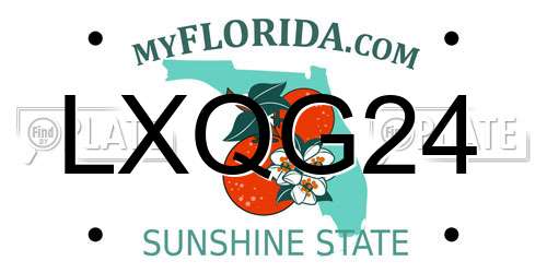 LXQG24 Florida License Plate