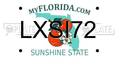 LXSI72 Florida License Plate