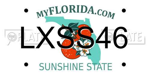 LXSS46 Florida License Plate