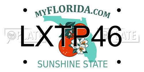 LXTP46 Florida License Plate