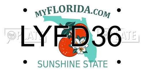 LYFD36 Florida License Plate