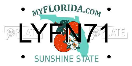 LYFN71 Florida License Plate